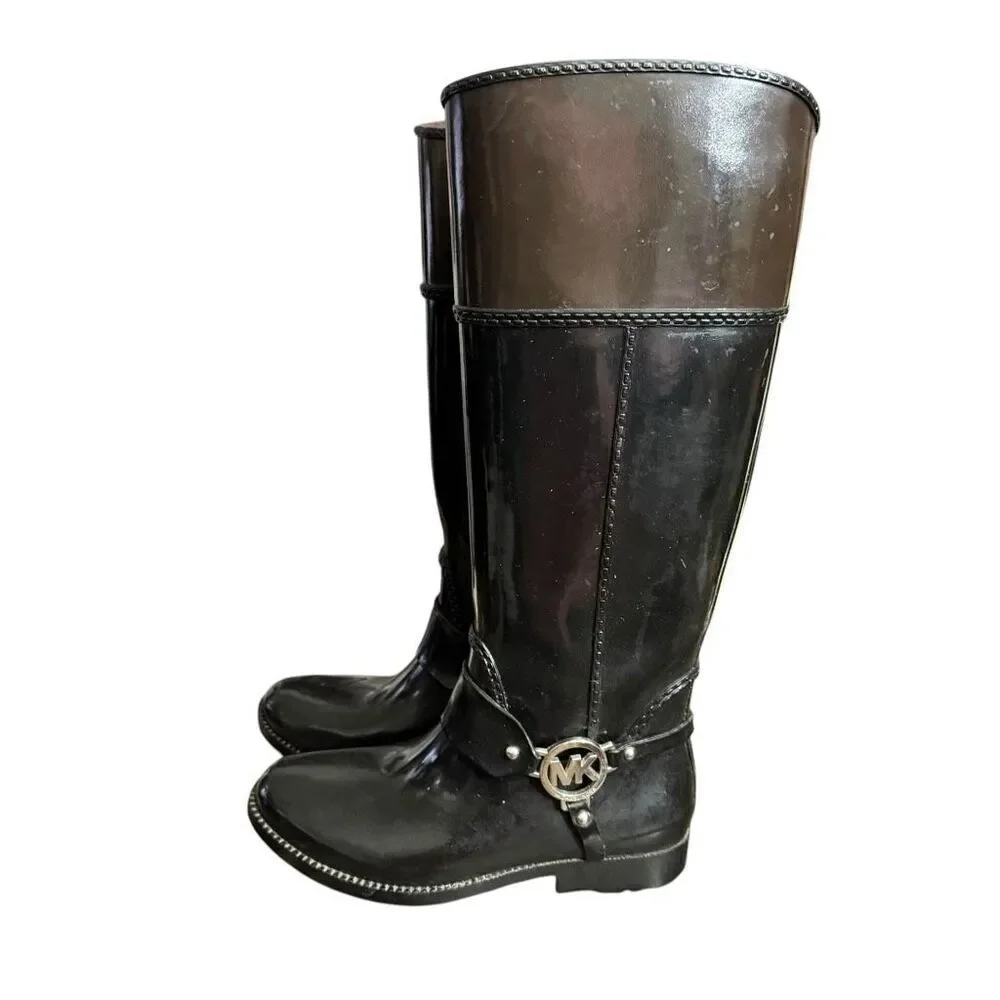 Michael Kors Wellies Rubber Knee-Hi Rain Boots / SZ: 6